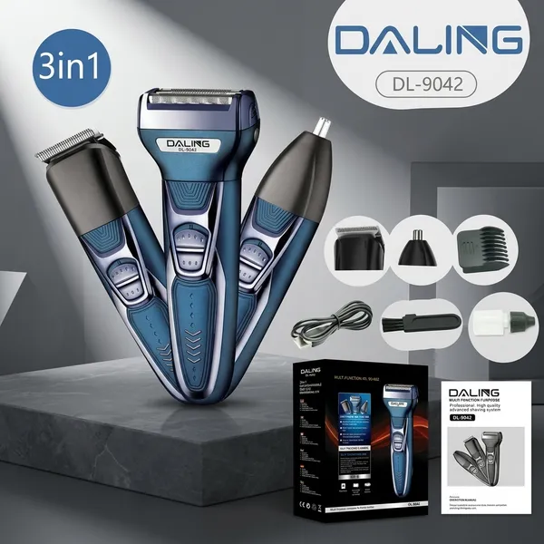 FESTIVE_BLESSINGS_DALING_DL-9042Professional_Shaver_and_3_in_1_Beard,_Nose_and_Ear_Waterproof_Grooming_Kit_60_min_Runtime_2_Length_Settings_(Blue,_Black)