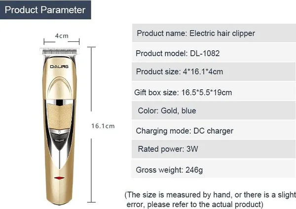 FESTIVE_BLESSINGS_DALING_DL-1048_Electric_Rechargeable_Hair_and_Beard_Trimmer_Trimmer_60_min_Runtime_5_Length_Settings_(Gold,_Blue)