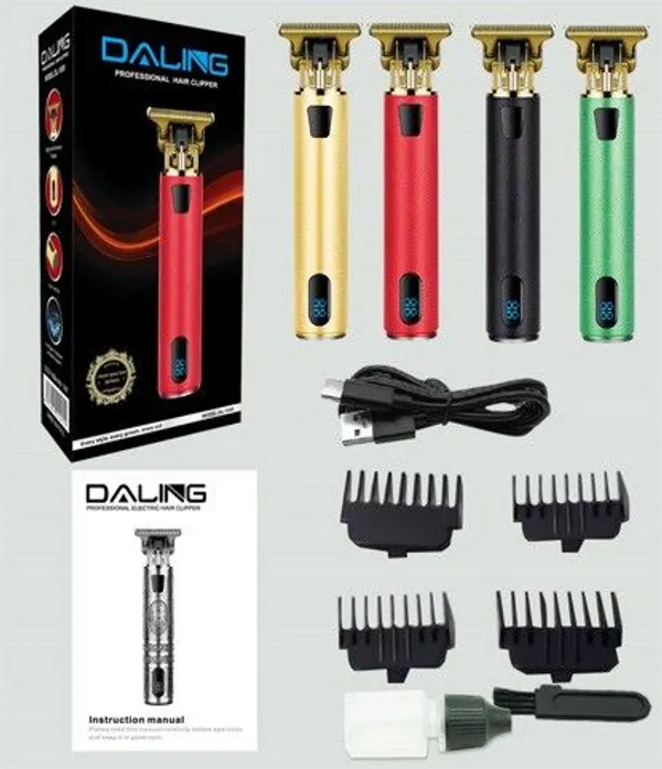 FESTIVE_BLESSINGS_DALING_DL-15_Profesional_Rechargeable_Hair_Clippers_for_Men_T-Blade_Hair_Trimmer_Trimmer_60_min_Runtime_5_Length_Settings_(Multicolor)