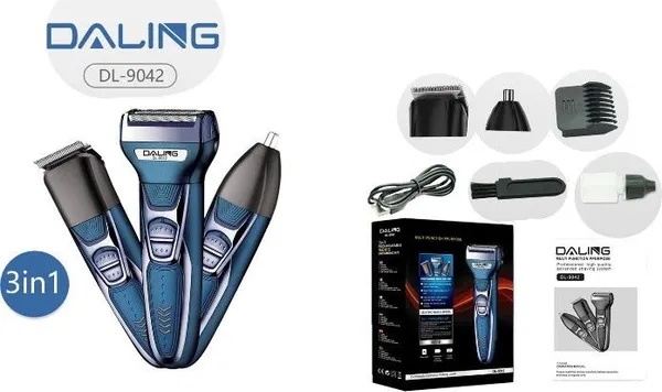 FESTIVE_BLESSINGS_DALING_DL-9042Professional_Shaver_and_3_in_1_Beard,_Nose_and_Ear_Waterproof_Grooming_Kit_60_min_Runtime_2_Length_Settings_(Blue,_Black)