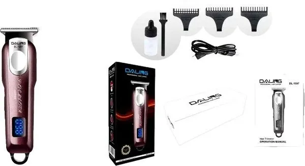 FESTIVE_BLESSINGS_DALING_DL-1097_PROFESSIONAL_RECHARGABLE_CLIPPER_LCD_DISPLAY_Trimmer_60_min_Runtime_6_Length_Settings_(Multicolor)