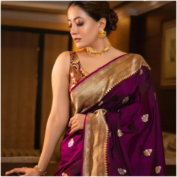 Wine___Silk_Jacquard_Saree_For_Women