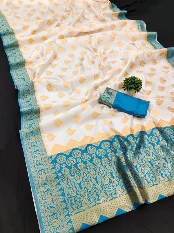 White___Silk_Jacquard_Saree_For_Women
