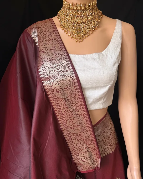 Maroon___Silk_Jacquard_Saree_For_Women