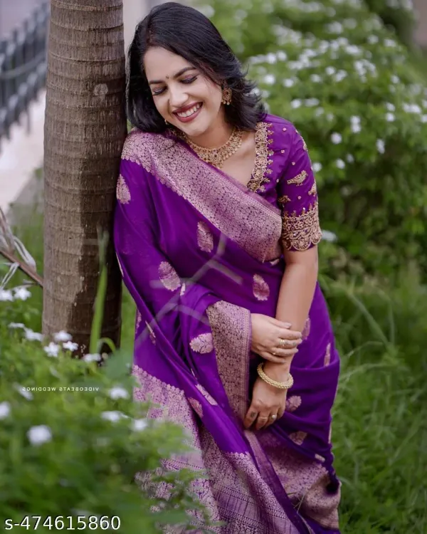 Purple_Silk_Jacquard_Saree_For_Women