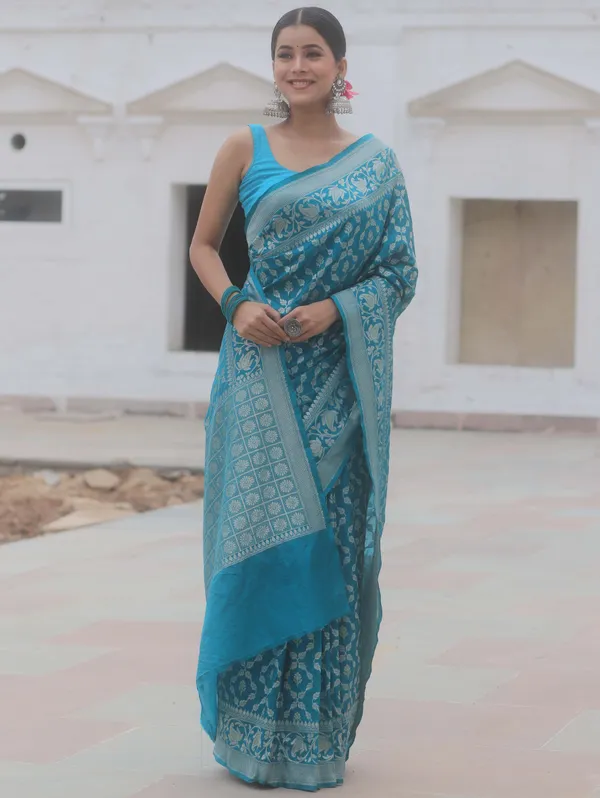 Sky_Blue___Silk_Jacquard_Saree_For_Women
