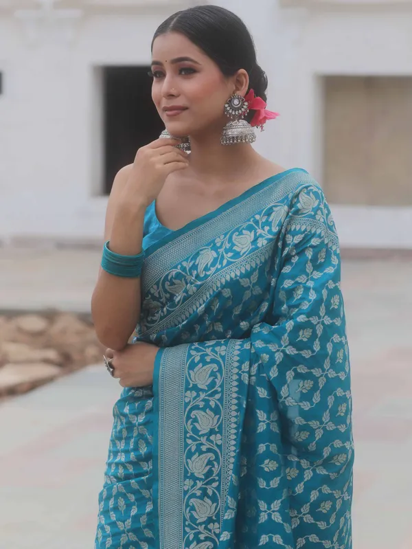 Sky_Blue___Silk_Jacquard_Saree_For_Women