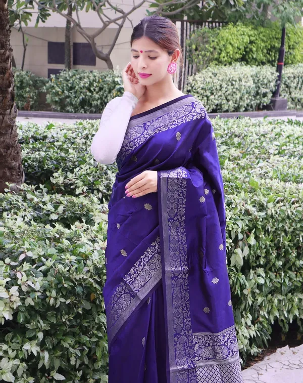 Violet_Silk_Jacquard_Saree_For_Women
