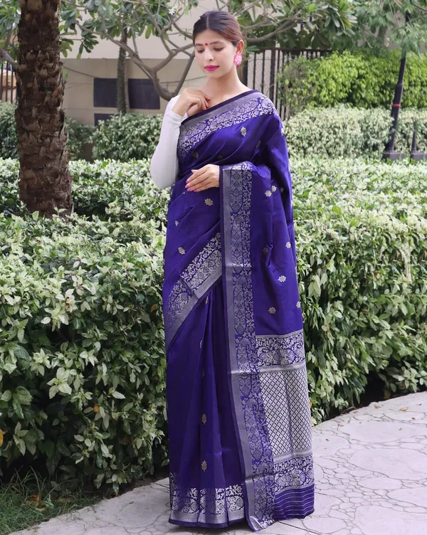 Violet_Silk_Jacquard_Saree_For_Women