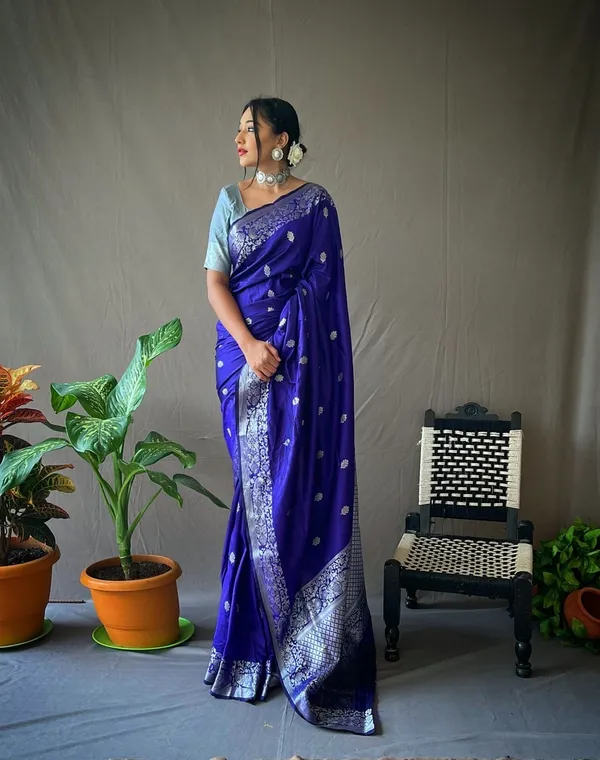 Violet_Silk_Jacquard_Saree_For_Women