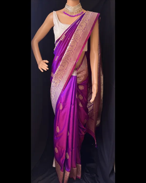 Violet_Silk_Jacquard_Saree_For_Women