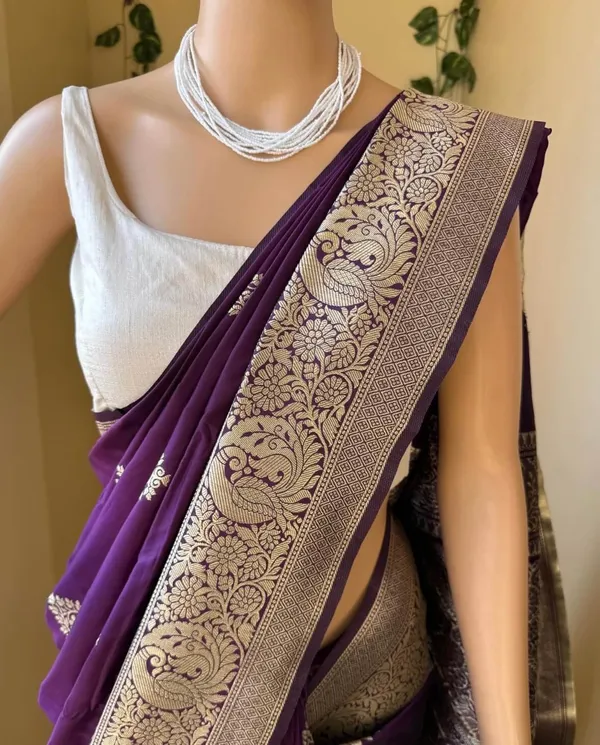 Violet_Silk_Jacquard_Saree_For_Women