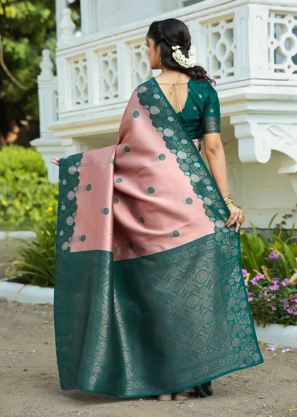 Bottle_Green___Silk_Jacquard_Saree_For_Women