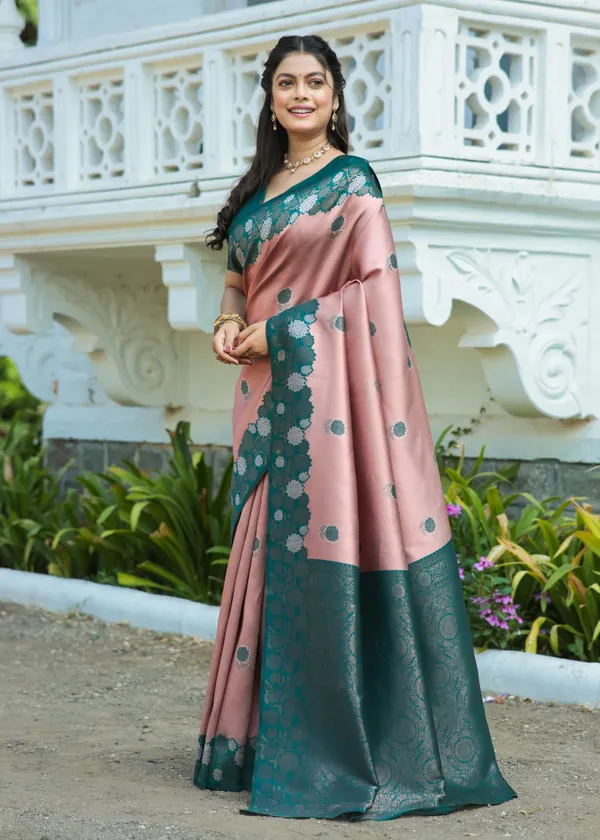 Bottle_Green___Silk_Jacquard_Saree_For_Women
