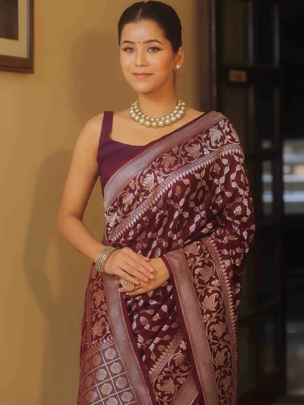 Maroon___Silk_Jacquard_Saree_For_Women