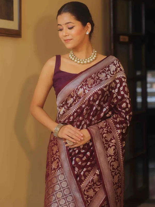 Maroon___Silk_Jacquard_Saree_For_Women