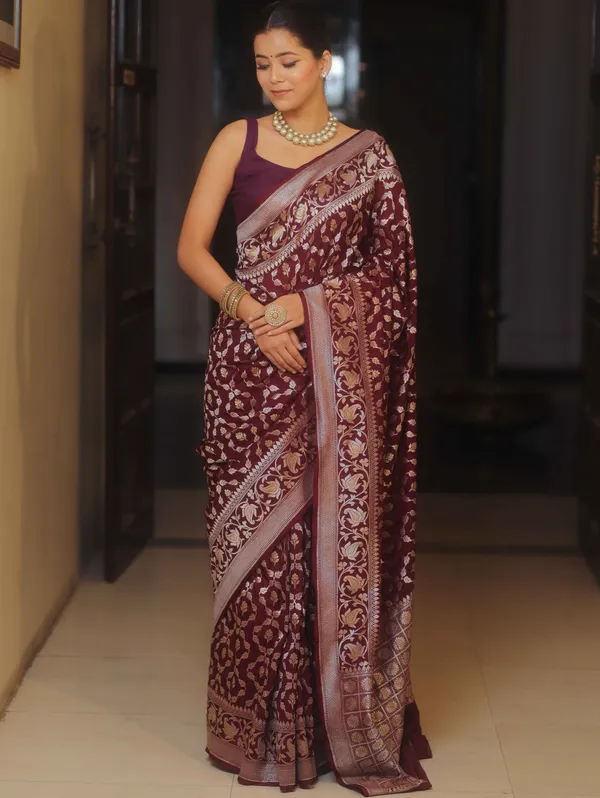 Maroon___Silk_Jacquard_Saree_For_Women