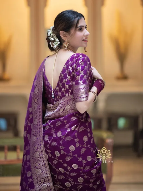 Purple_Silk_Jacquard_Saree_For_Women