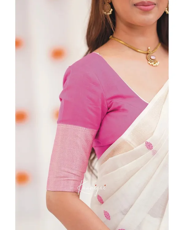 White_Silk_Jacquard_Saree_For_Women