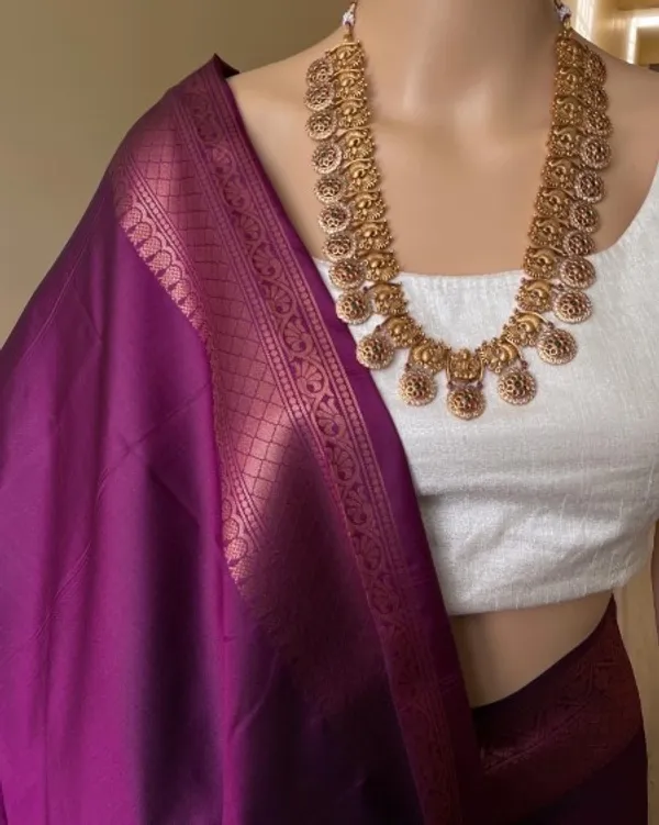 Wine_Silk_Jacquard_Saree_For_Women