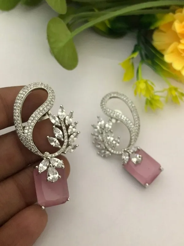 Pink_Elegant_Design_Rabiya_Diamond_Look_Earrings_For_Women