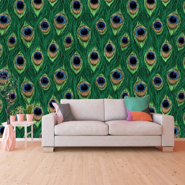 Peacock_Waterproof_Self_adhesive_vinyl_sticker_wallpaper_for_walls_and_other_home decorations.