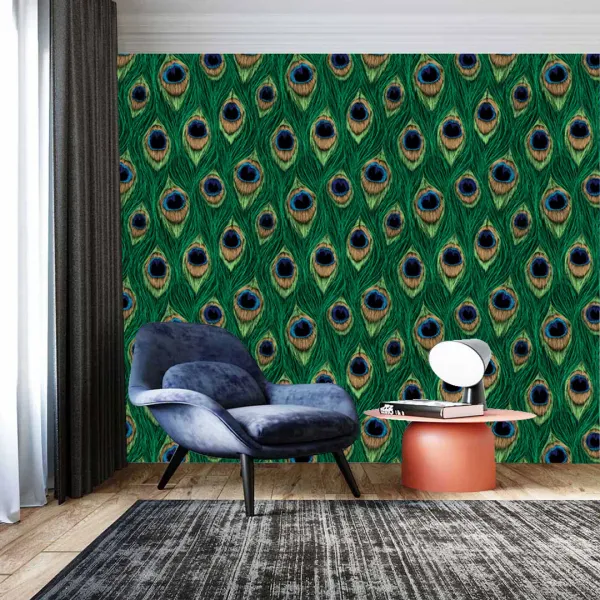 Peacock_Waterproof_Self_adhesive_vinyl_sticker_wallpaper_for_walls_and_other_home decorations.