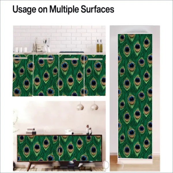 Peacock_Waterproof_Self_adhesive_vinyl_sticker_wallpaper_for_walls_and_other_home decorations.