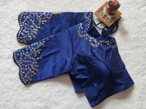 Royal_blue_Stitched_Phantom_Silk_Blouse_with_Thread_and_Sequin_Embroidery