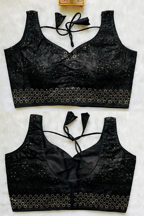 Black_Stitched_Heavy_Milan_Silk_Blouse_with_Embroidery_and_Sequin_Work
