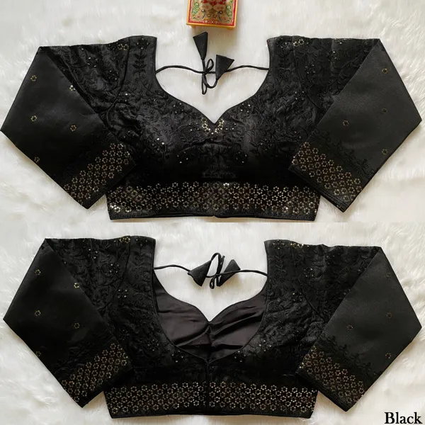 Stitched_Black_Embroidered_Heavy_Milan_Silk_Blouse_with_Sequin_Detailing