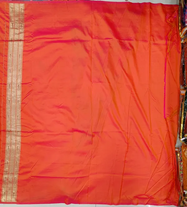 Vibrant_Orange_Contemporary_Organza_Saree