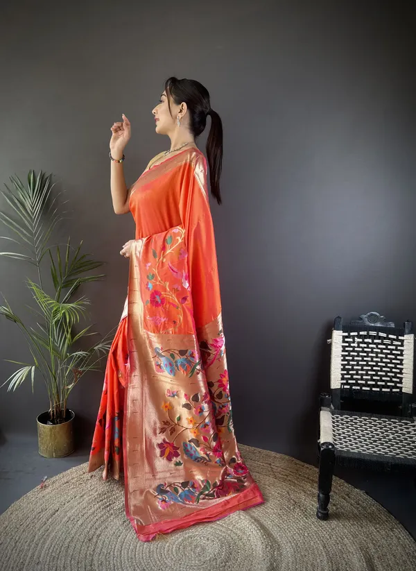 Vibrant_Orange_Contemporary_Organza_Saree