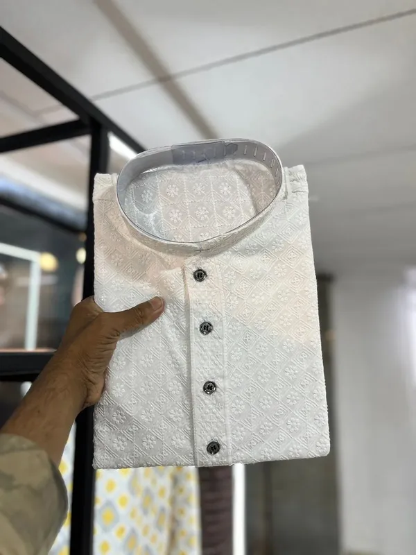 Cotton_Rayon_with_Sequin_Work_Kurta_Pajama_Set