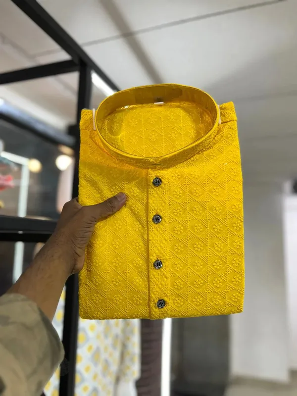 Cotton_Rayon_with_Sequin_Work_Kurta_Pajama_Set