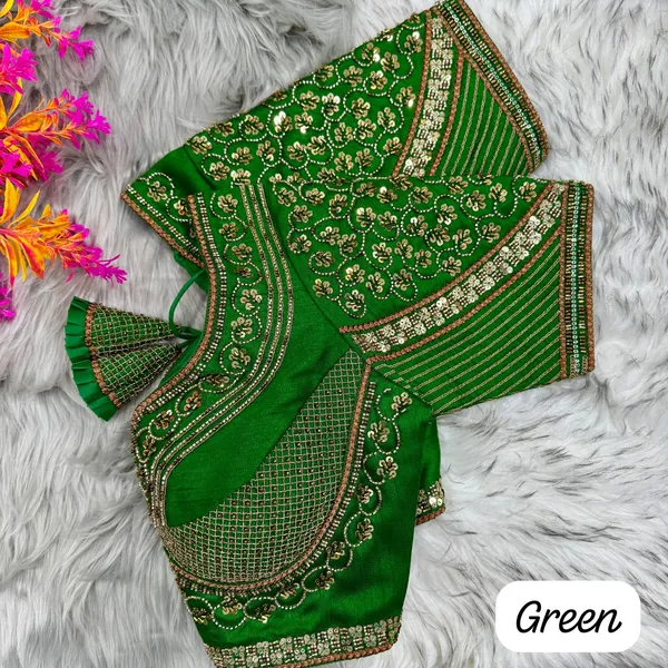 Elegant_Green_Embroidered_Designer_Blouse_with_Golden_Zari_and_Sequin_Work"