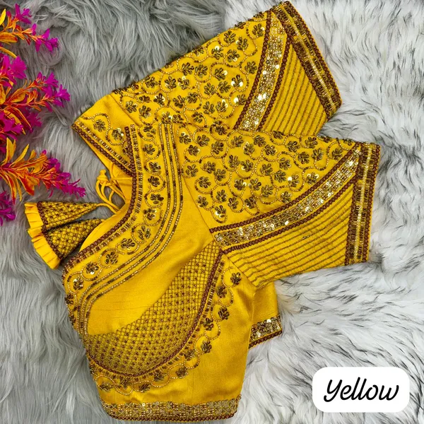 Elegant_Yellow_Embroidered_Designer_Blouse_with_Golden_Zari_and_Sequin_Work