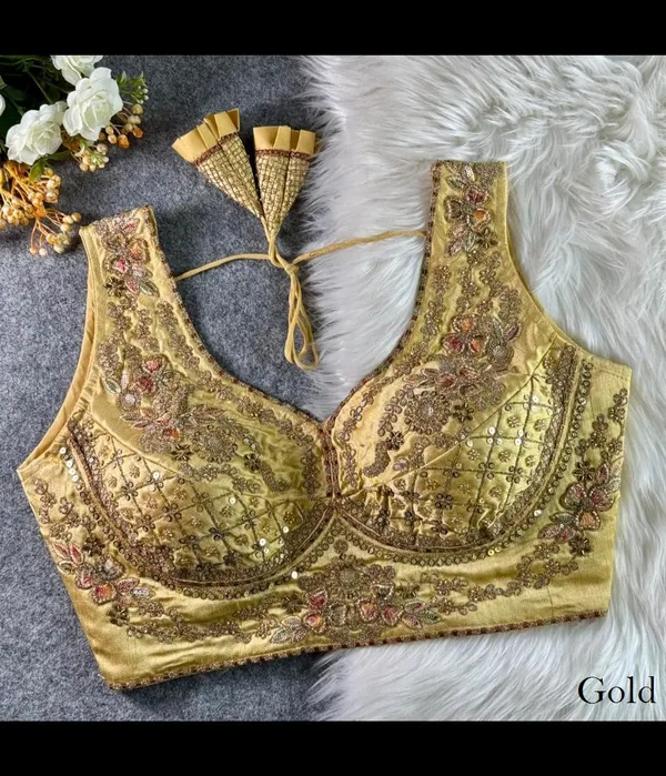 Golden_Embroidered_Silk_Blouse_with_Intricate_Floral_and_Sequined_Work,_Featuring_a_Scalloped_V-Neck