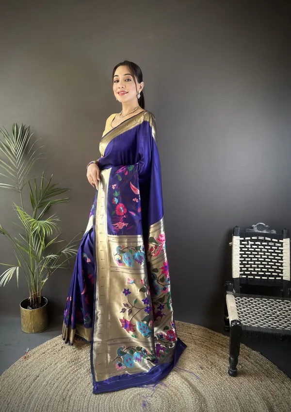 Royal_Blue_Grandeur_Paithani_Saree_With_Gold_Weave