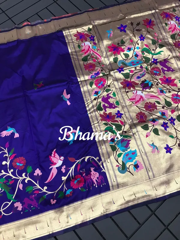 Royal_Blue_Grandeur_Paithani_Saree_With_Gold_Weave