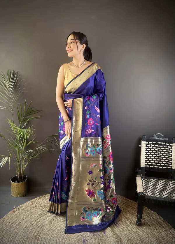 Royal_Blue_Grandeur_Paithani_Saree_With_Gold_Weave