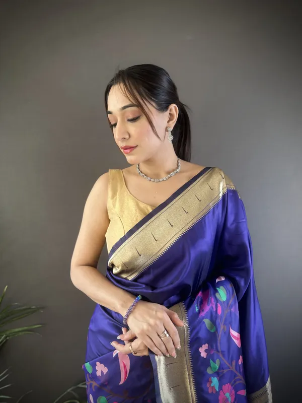 Royal_Blue_Grandeur_Paithani_Saree_With_Gold_Weave
