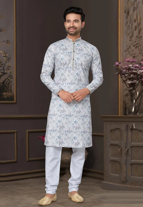 Heavy_Cotton_With_Lucknowi_Sequence_Work_Kurta_Pajama_Set