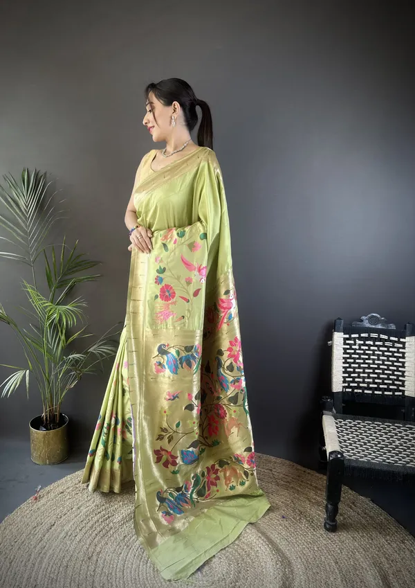 Pistachio_Green_Silk_Paithani_Saree_For_Women