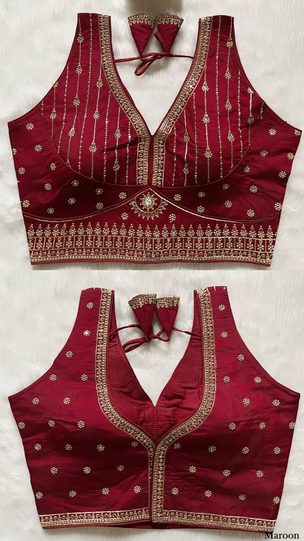 Maroon_Hand_Work_with_Zari,_Sequence,_and_Thread_Embroidery_on_Stitched_Roman_Silk.
