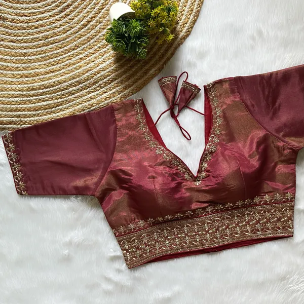 Maroon_Silk_Blouse_with_Embroidery_and_Sequin_Work