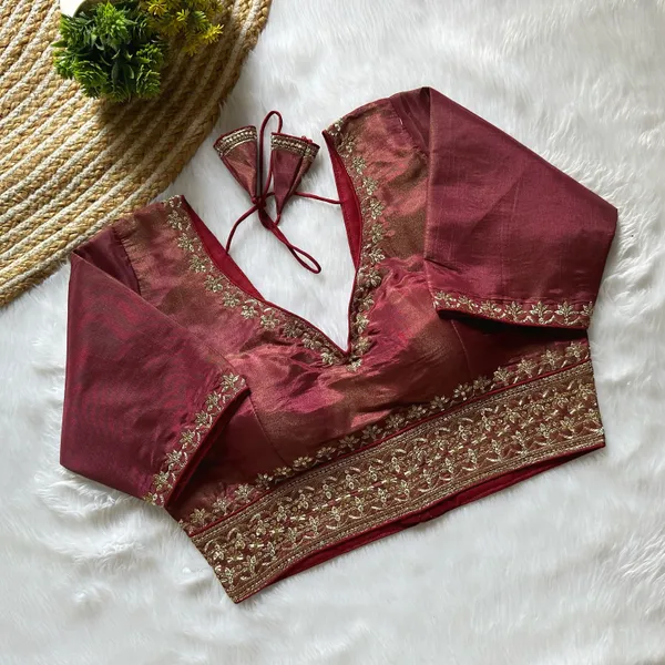 Maroon_Silk_Blouse_with_Embroidery_and_Sequin_Work