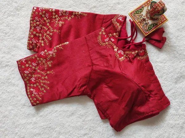 Stitched_Marron_Phantom_Silk_Blouse_with_Thread_and_Sequin_Embroidery