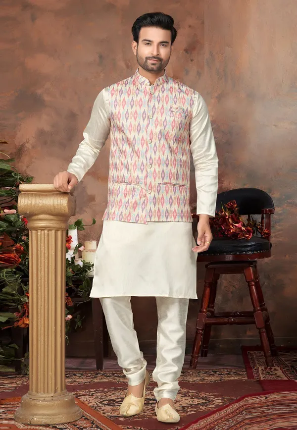 Mastani_silk_kurta_pajama_with_heavy_cotton_koti_set