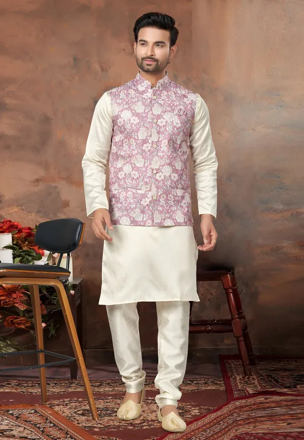 Mastani_silk_kurta_pajama_with_heavy_cotton_koti_set